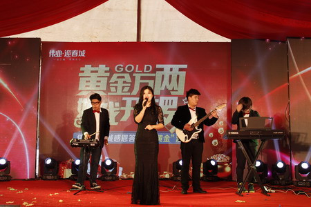 樂(lè)隊(duì)表演 就這么任性!偉業(yè)迎春城黃金送不停