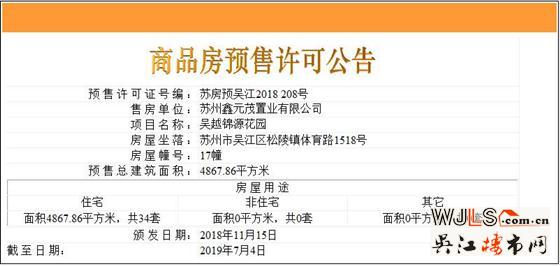 吳江兩盤齊領(lǐng)預(yù)售證  11月18號(hào)開(kāi)盤