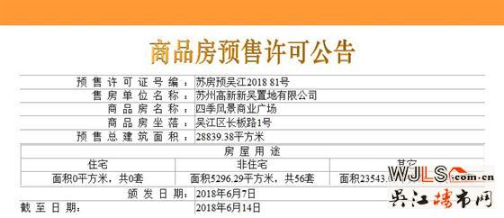 吳江近期有三盤領(lǐng)預(yù)售證  太湖新城精裝備案最低15654.89元/平