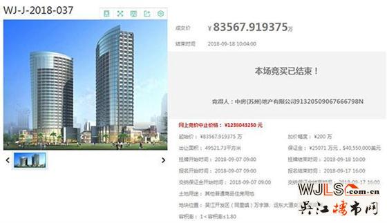 吳江土拍吸金13.6億！兩宗宅地被中房、華鼎以低價競得
