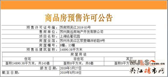上湖名著領(lǐng)預(yù)售證 備案價16915-22909.91元/平