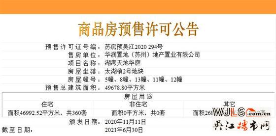 湖灣天地首領(lǐng)預售證  開盤還打折
